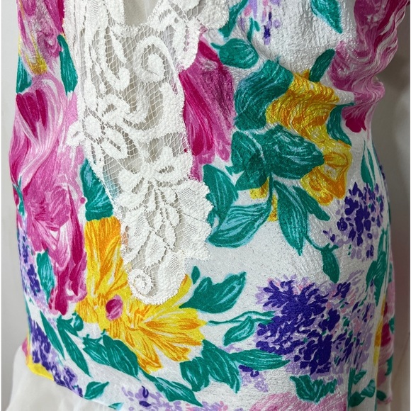 Vintage retro Y2K Victorias Secret gold label floral slip teddy night gown L - Picture 4 of 9